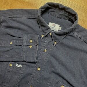 Tyndale FR Shirt Mens XL Navy Blue CAT 2 Arc Rated Made USA Flame Resistant FRMC